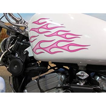 Amazon.com: Weston Ink Reflective Tribal Flames Motorcycle ...