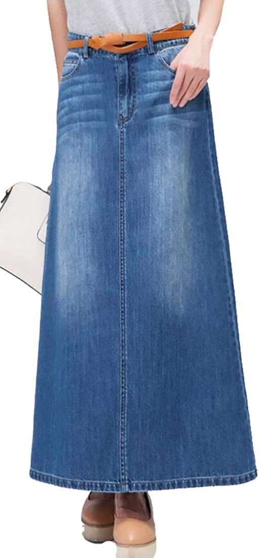 maxi jean skirt