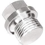 Joywayus Stainless Steel Outer Hex Head Flange Pipe Fitting Plug Oxygen O2 Sensor Bung M18x1.5 Thread