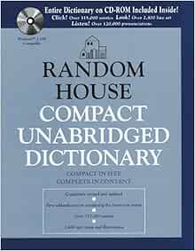 Random House Compact Unabridged Dictionary Dictionary Amazon Com Books