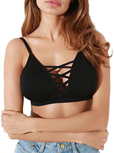 Cthery Women's Triangle Deep V-Neck Bra Seduction Harness Sexy Underwear
