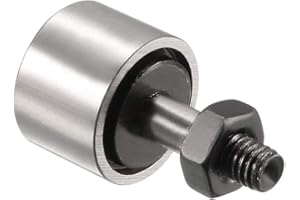 uxcell CF3 Cam Follower KR10 Needle Roller Bearing, 10mm Roller Diameter, 8mm Roller Width, M3 Standard Stud