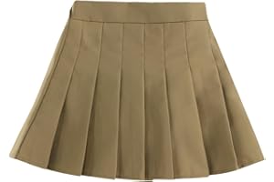 GLEAMING GRAIN Girls Pleated Skirts Built in Shorts Little Kid Athletic Flowy Skorts Skirts Toddler Girls Tennis Skorts for Girl 3-14 Years