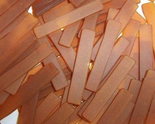 40 2" Golden Amber Brown Border Stained Glass Mosaic Tiles