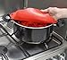 Charles Viancin - Poppy Lid Red Gift-Box - Set of 4 Silicone Lids for Food Storage and Cooking - 11''/28cm + 9''/23cm + 6''/15cm + 4''/10cm - Airtight Seal on Any Smooth Rim Surface