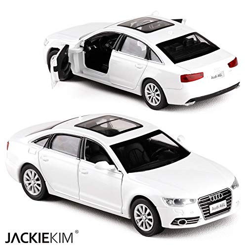 Diecasts & Toy Vehicles - High Simulation 1:32 Audi A6L Alloy Car Model Metal Diecasts Toy Vehicles with Pull Back Flashing Sound for Kids Toy Gifts - by SINAM - 1 PCs