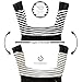 Kaydee Baby ONE PIECE ORGANIC Reversible Drool & Teething Pad With ORGANIC Fleece Inner Lining for Ergobaby and Other Baby Carrier - Variety of Colors Available (Stripes)