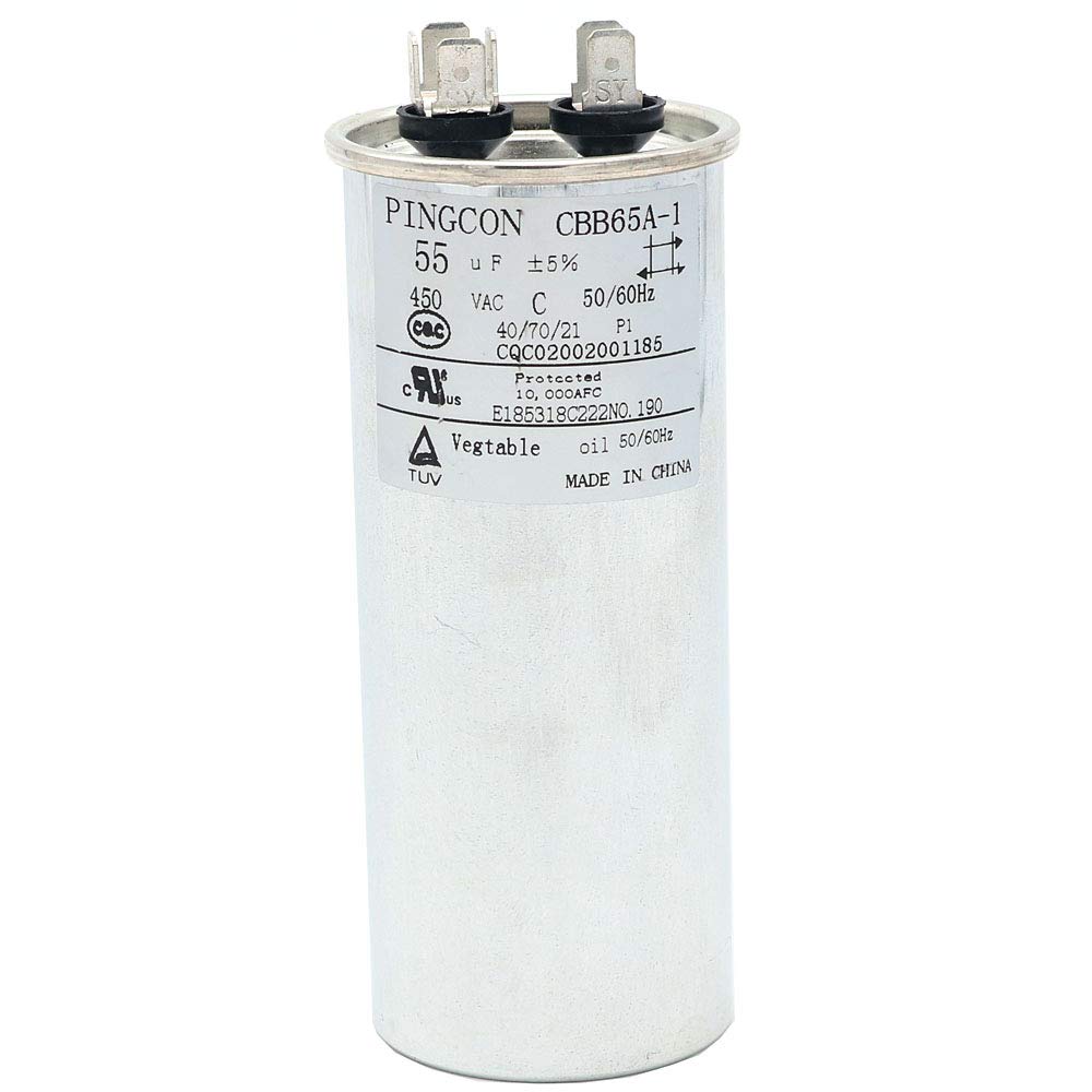 DollaTek 55uF CBB65 Capacitor Motor Running for Air Conditioner 450VAC SH 40/70/21 50/60Hz