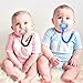 Baby Pacifier Clips for Boys - 4 Pack Braided Pacifier Holder, Hand-Made Pacifier Leash for All Pacifiers, Teether Toys, Soothie (Navy Blue/Grey/Green/Blue)