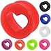 Pair 2g (6mm) to 15/16 (24mm) Heart silicone flesh tunnels ear plugs MoDTanOiz