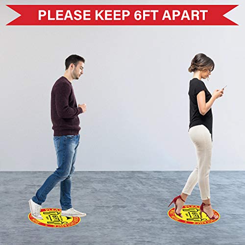 Social Distancing Floor Decal Stickers - 15 Pack 12\