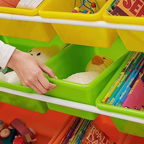 SONGMICS Kid's Large Toy Storage Unit with 16 Removable Bins, for