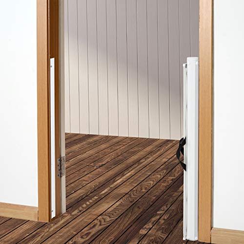 PawHut Retractable Mesh Pet Safety Barrier Gate, Flexible and