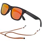AN SWALLOW Polarized Wood Sunglasses Men, Wooden Bamboo Sunglasses for Women