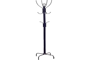 FRENCHI FURNITURE Frenchi Home Furnishing CR002 Coat Rack, 12 Hook, Black