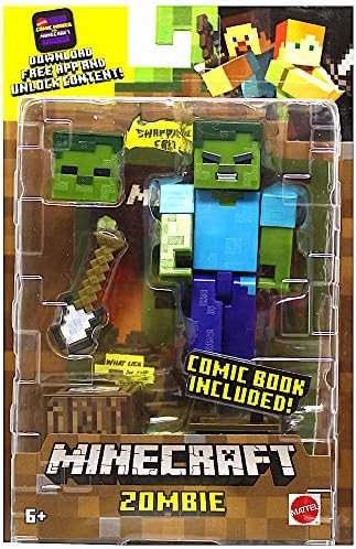 Zombie with Spear Minecraft Action Figure 3"