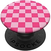 Pink Checkered Checked Pattern Check Design #246 PopSockets Adhesive PopGrip