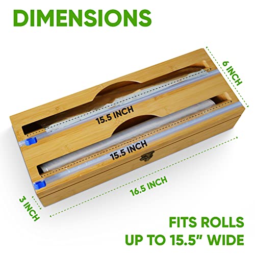 KITCHEN Extra Wide Foil and Plastic Wrap Organizer and Dispenser