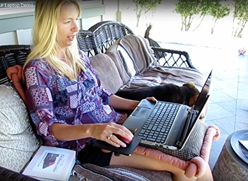 Mouse Ledge - Black - Platform Laptop Chromebook Computer Extension - Slick Surface W/Edge Guard - Attaches Directly to Either Side of Laptop Creating A Portable Workstation (Black or Gray) USA