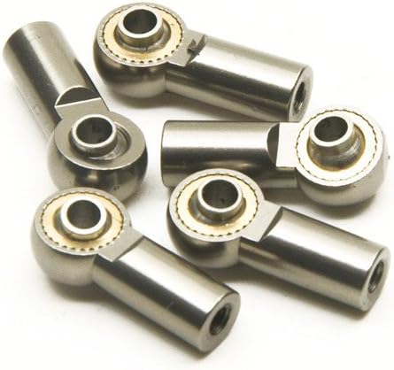 5Pcs M3 Aluminum Ball Head Holder Link Rod Ends Joint Linkage for 1/10 RC Axial SCX10 F350 D90 Etc. RC Crawler Accessories (Titanium)
