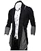 TAM WARE Mens Classic Fashion Marled Open-Front Shawl Collar Cardigan TWGG1308-BLACK-US L