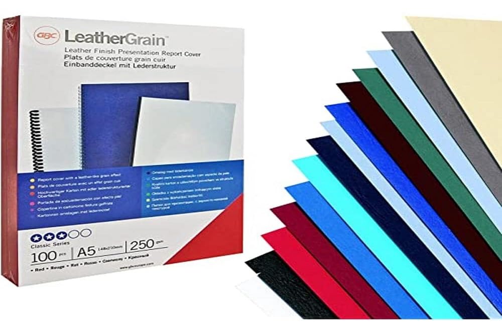 GBC Antelope Binding Covers Leather-look Plain A4 Red Ref CE040030 [Pack of 100] — image 1