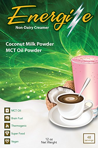Energize non-dairy keto coffee creamer, 12 ounce, 48 se…