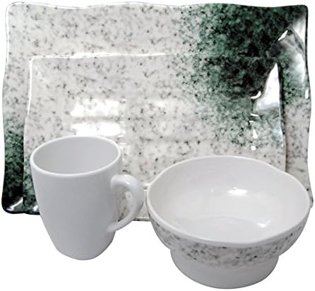 Marble Melamine 4-piece Dinner set