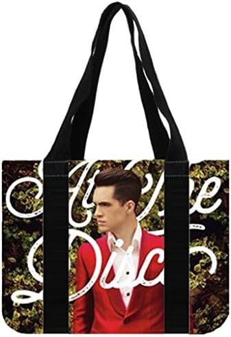 Emana custom womens Panic at the Disco Tote Bag Canvas Shopping bag shoulder handbags Canvas Tote Bag Shoulder Bag (Two Sides) Size: 14.4" x 10.4" x 4.3"