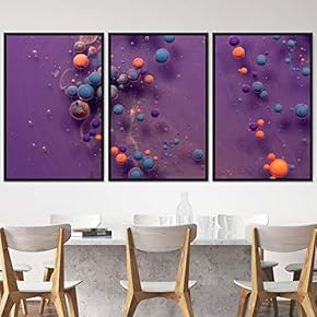 signwin 3 Piece Framed Canvas Wall Art Abstract...