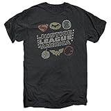 Justice League Logos Retro Premium T-Shirt