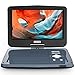 BOIFUN Portable DVD Player 12.5 inch, Enhanced Screen Brightness to 220cd/m2, 5 Hours Rechargeable Battery, Dual Earphone Jack & Loud Volume, Region-Free (Grey)