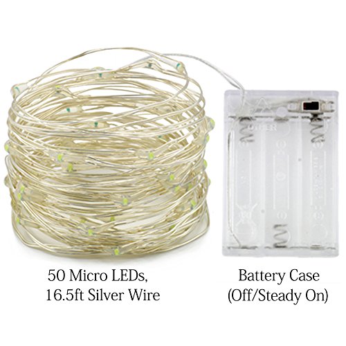 image for 4 Set Lhomeled Led String Lights 16.5ft/5m 50 Leds Decorative Fairy Ba