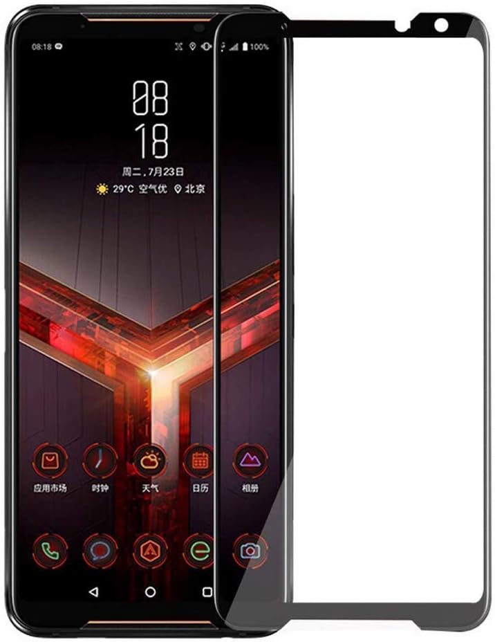 PaceBid 2 Pack Compatible with Asus Rog Phone II ZS660KL Screen Protector, Full Coverage Tempered Glass with 9H Hardness, [Case Friendly] [Bubble-Free] [Anti-Scratch] for Asus Rog Phone II ZS600KL