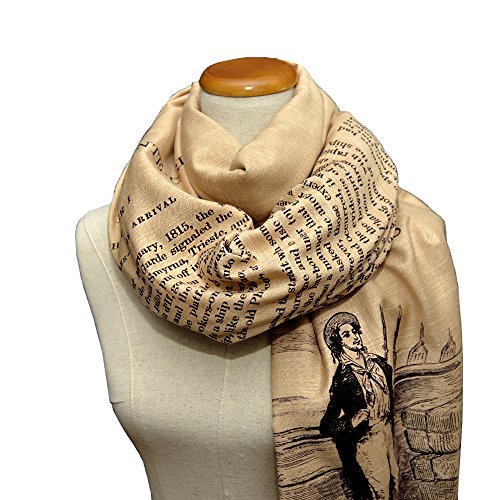 The Count of Monte Cristo by Alexandre Dumas Scarf Wrap Shawl, book scarf