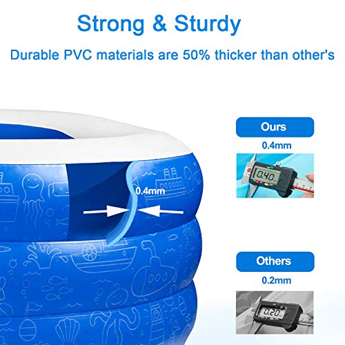 Homech Inflatable Swimming Pools, Inflatable Kiddie Pools, Family