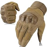 WTACTFUL Upgraded Rubber Hard Knuckle Touch Screen Full Finger Tactical Gloves