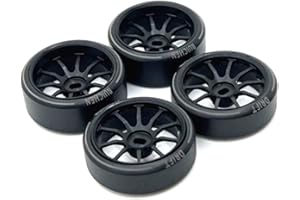 Cenroelon 4Pcs Hard Plastic Drift Tire Tyre Metal Wheel Rim for 284131 K969 K989 P929 Mini-Z 1/28 RC Car Upgrades Parts,3