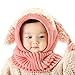 Baby Girls Boys Winter Knit Scarf Hat Warm Earflap Cap for Kids 6-36 Months