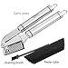 Professional Garlic Press - Stainless Steel Kitchen Utensil Includes Clove Peeler and Cleaning Brush - Best Choice to Mince & Crush Cloves and Ginger