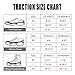 Ravifun Crampons Ice Cleats Traction Snow Grips for Women Men Kids Boots Anti Slip 18 Teeth Stainless Steel Spikes for Winter Walking Hiking Climbing Jogging Mountaineering, Size L
