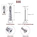 Hilitchi 100pcs Premium Quality Zinc Self-Drilling Drywall Anchor with Screw Kit