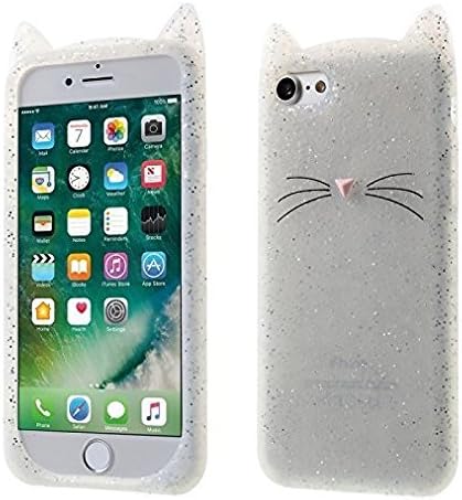 Aafiya Silicone 3D Cartoon Series Cute Beard Silicon case Cover for Vivo V5, V5s, Y66 (White)