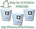 3 Replacement HEPA Bags for Shop-Vac 10-14 Gallon Units. Replaces Type I + Type F 9067200 High Efficiency 9066200 Standard Filtration Disposable Collection Bag. Also fits CRAFTSMAN 3877.