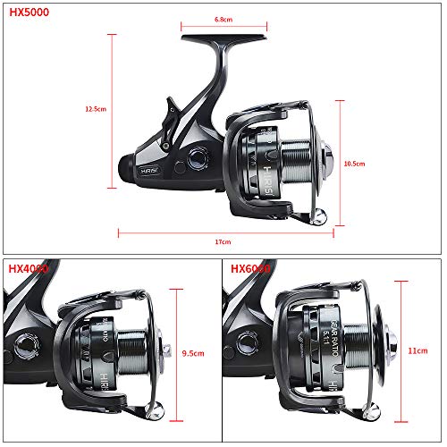 Hirisi Tackle Moulinet De Pêche à La Carpe Avec Bobine Supplémentaire Hx