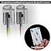 Bathroom Wall Mounted Holder For Your Toothpaste, Sgokuno Toothbrush And Electric Tooth Brush Head – Self-Adhesive Stainless Steel Mount Stand With Minimalist Design – Space Saving & Hygienic Solution