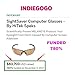 Patented Curved Blue Blocker Glasses - Premium Anti Glare Computer Glasses Reduce Migraines, Dry Eyes - Stops Harmful Unfiltered Light - Lightweight Blue Light Blocking Safety Glasses for Men Kids