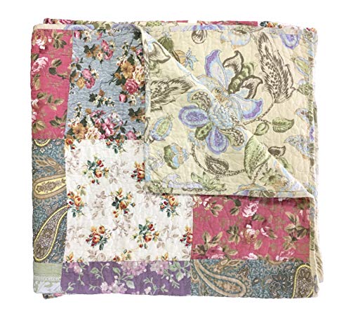 Greenland Home Blooming Prairie Quilted Patchwork Throw