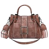 WILLTOO Retro Leather Handbag Satchel Purse