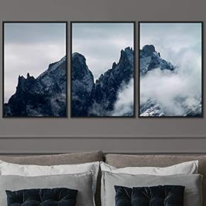 signwin 3 Piece Framed Canvas Wall Art Snow...